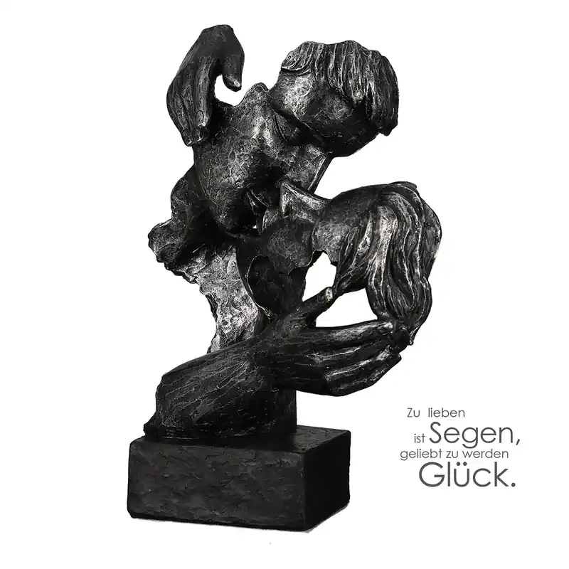 Markenprodukt Skulptur – Antike Oberfläche, Paarmotiv, Silberne Akzente - Addiction | Gilde