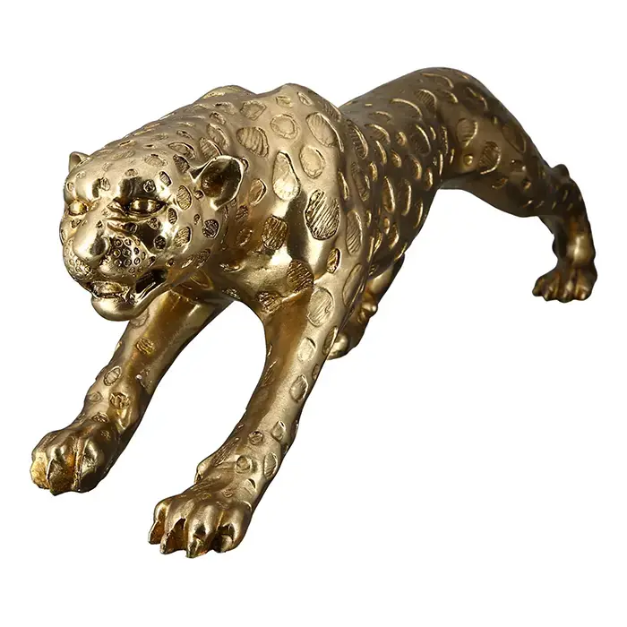 Aktuell Dekofigur – Goldene Optik, Antike Oberfläche, Strukturierte Form - Gepard | Gilde
