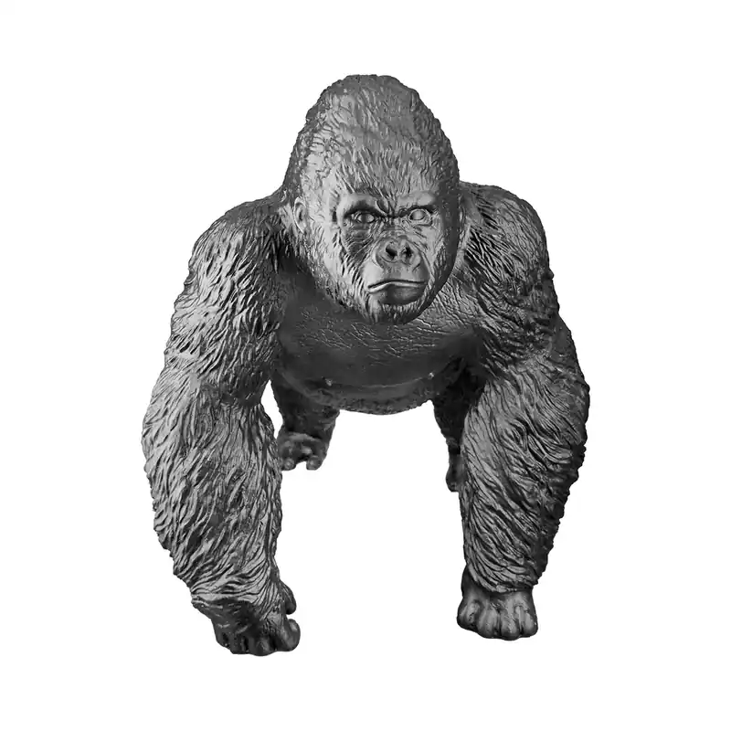 Mega-Angebot Figur – Schwarze Oberfläche, Gorilla Design, Moderne Form, Höhe 36 cm | Gilde