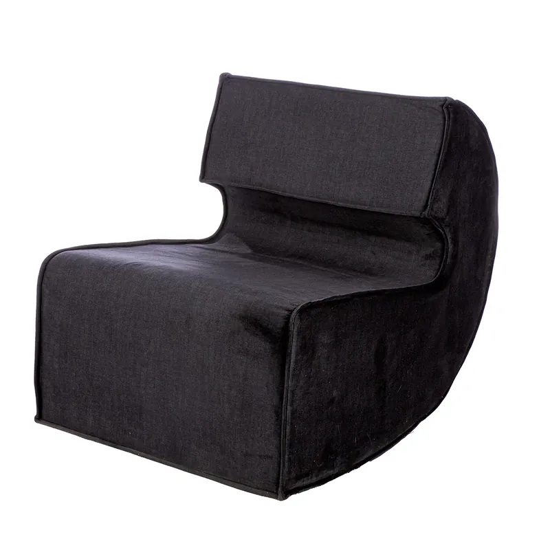 Kracherpreis Sessel – Schwarzer Stoff, Holzrahmen, Moderne Form - Nobra | Gilde