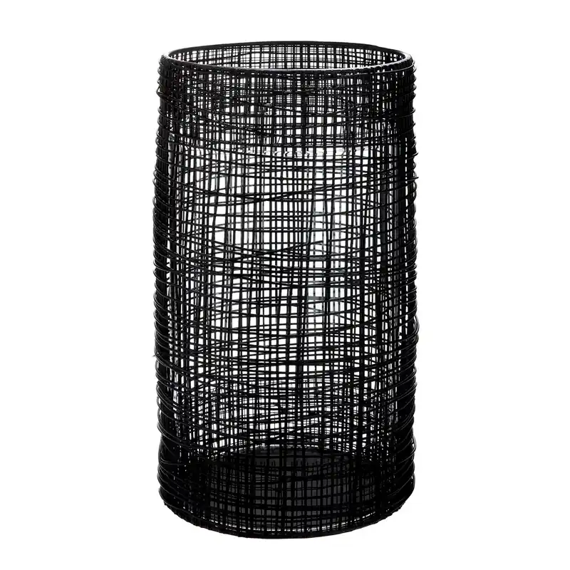 Garantierte Lieferung Windlicht – Schwarzes Metall, Matte Optik, Höhe 31 cm - Welding | Gilde