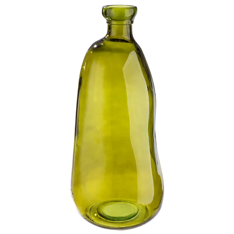 Schneller Versand Bodenvase – Organische Form, Grünglas, Bauchiges Design - Organical | Gilde