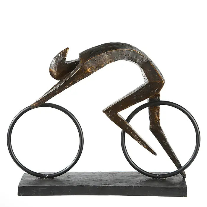 Top-Angebot Skulptur – Fahrrad Design, Strukturierte Oberfläche, Bronzeoptik - Racer | Gilde