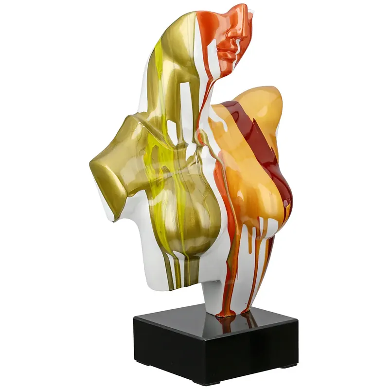 Bestseller Skulptur – Weibliche Form, Bunte Farbe, Schwarzer Sockel - Bella | Gilde