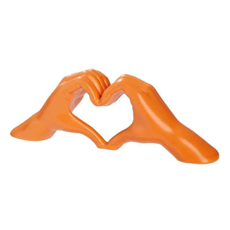 Neu Dekoobjekt – Herz Motiv, Matte Oberfläche, Orange Farbe - Heart | Gilde