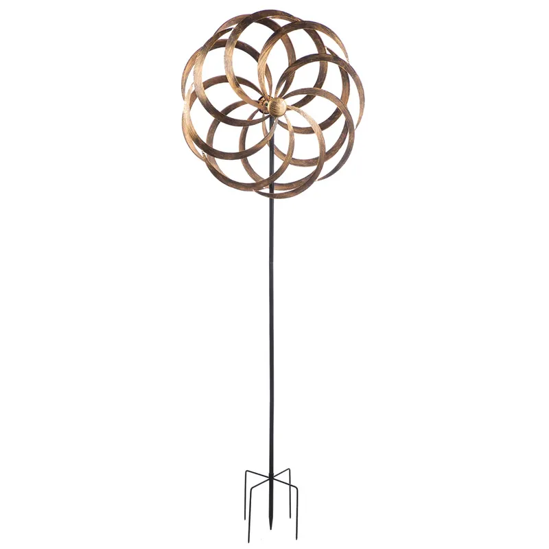 Rabatt Windrad – Metall Design, Antik Finish, 161cm Höhe- Spiral | Gilde