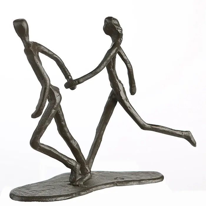 Sonderaktion Skulptur – Paarfigur Design, Eisen Material, Laufende Pose - Running | Gilde