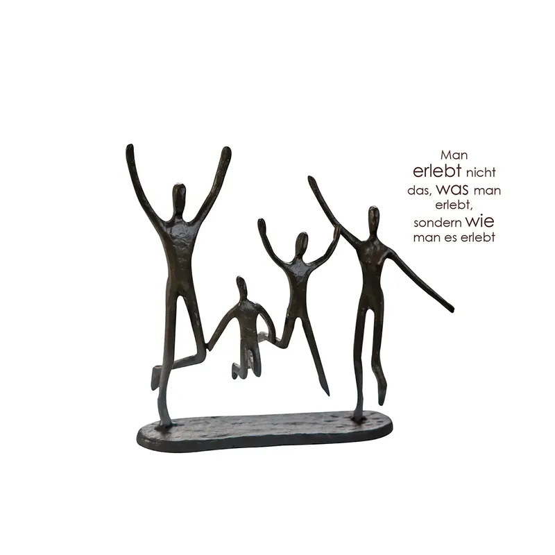 Skulptur – Gruppenfigur Design, Eisen Material, Springende Pose - Jumping | Gilde Zertifiziert