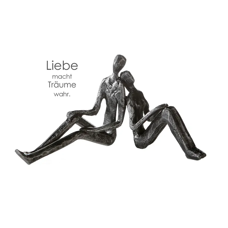 Heißes Angebot Skulptur – Paarfigur Design, Eisen Material, Sitzende Pose - Dreaming | Gilde