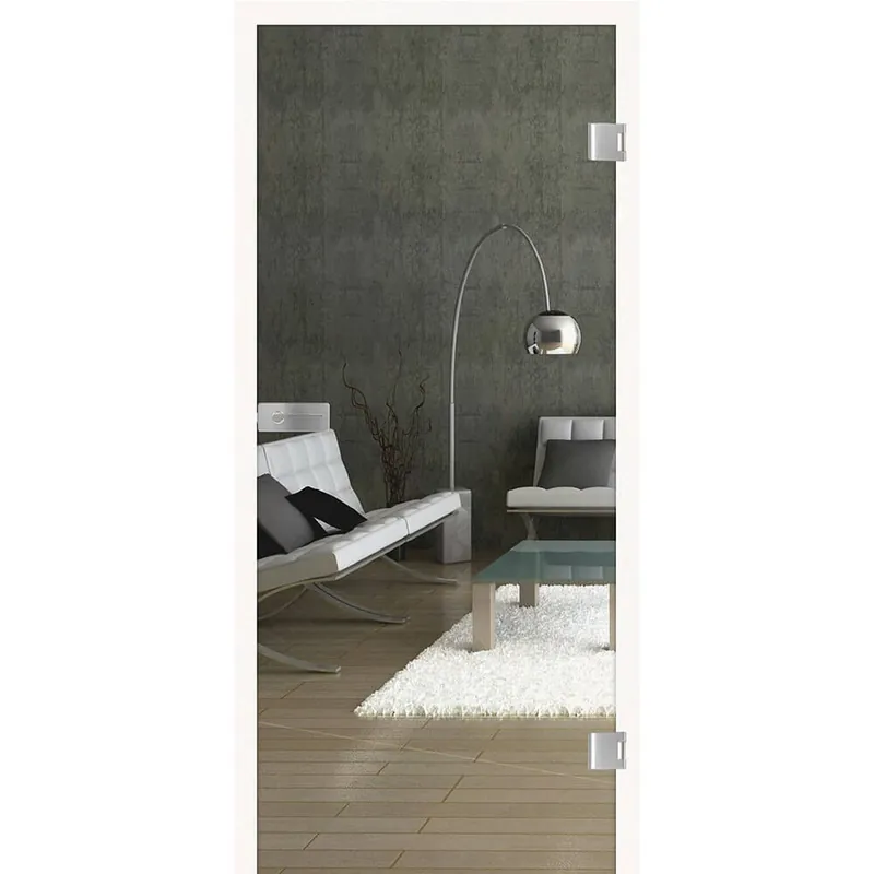 Ganzglastür Clarity Pure White Sichere Zahlung