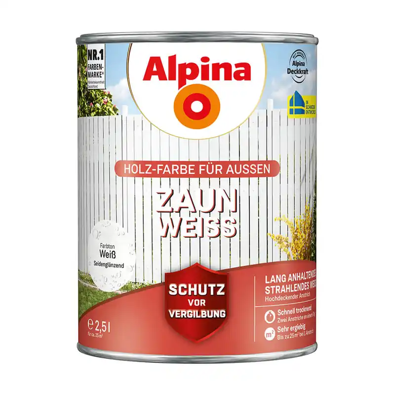 Must-Have Zaun Farbe Weiß, Alpina