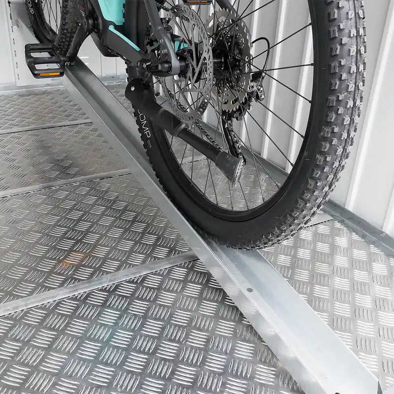 Fahrradschiene MiniGarage L silber-metallic Preis Gesenkt