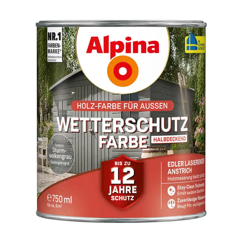 Alpina Wetterschutzfarbe, halbdeckend Direktkauf