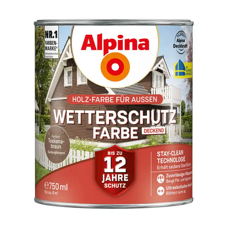 Alpina Wetterschutzfarbe, deckend Garantierte Lieferung