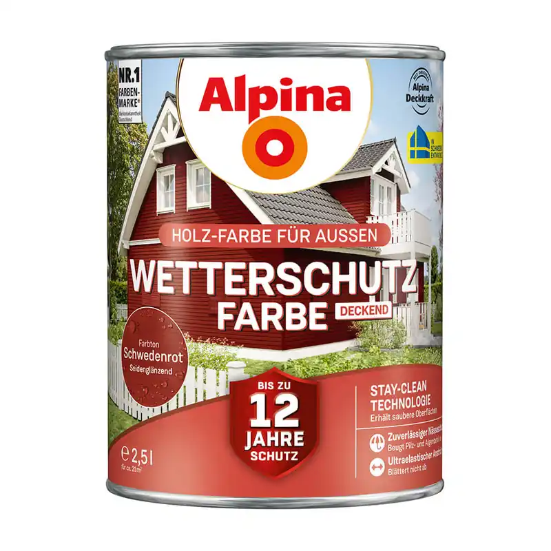 Alpina Wetterschutzfarbe, deckend Schneller Versand