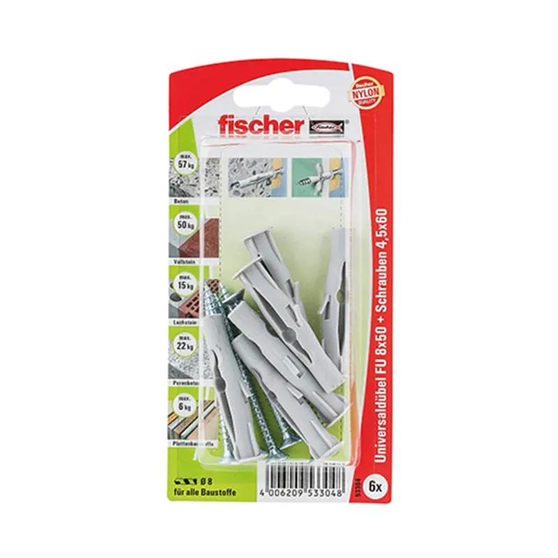 Jetzt Kaufen Uni-Dübel FU 8 x 50 SK/Schraube