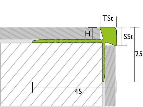 Billig Treppenkantenprofil LVT, PROSTEP