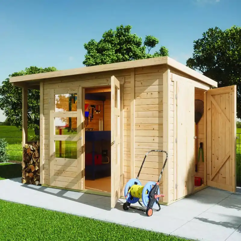 Kracherpreis Garten-Multifunktionshaus Pultdach 19mm