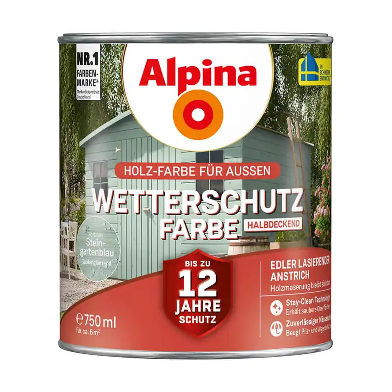 Preiswert Alpina Wetterschutzfarbe, halbdeckend