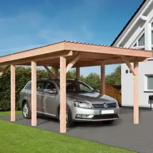 Kracherpreis MrGardener Einzelcarport Erding 1, PVC-Dacheindeckung (Schneelast 125 kg/m²)