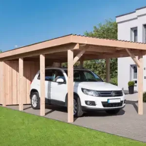 Neuheit MrGardener Einzelcarport Erding 4, Alu-Dacheindeckung (Schneelast 200 kg/m²)