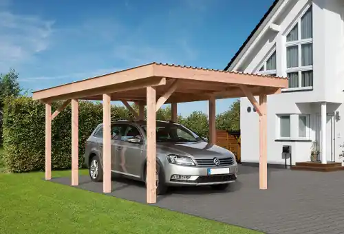 Schnäppchen MrGardener Einzelcarport Erding 3, Alu-Dacheindeckung (Schneelast 200 kg/m²)