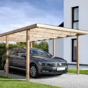MrGardener Einzelcarport-Aktion Lärche Preis Gesenkt
