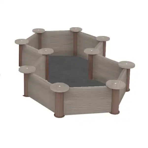 Begrenztes Angebot Megawood Sandkasten 2x 6-Eck