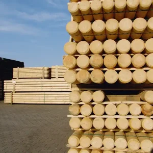 Preisreduziert Rundholz Palisaden europ. Lärche 100 mm