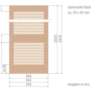 Must-Have Osmo Lamellentüren mit offenen Lamellen groß Weiß deckend