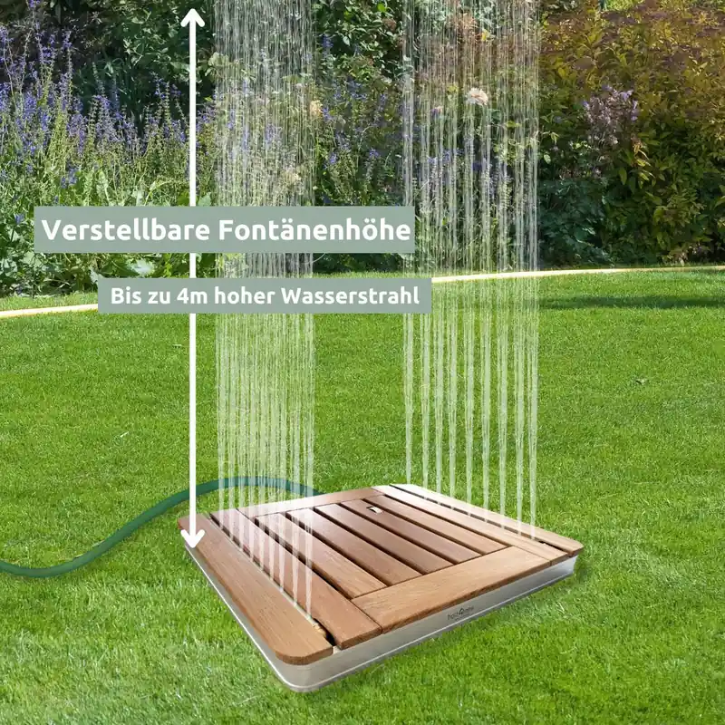 Bodendusche - Gartendusche Teak mit Zubehör Schnäppchen