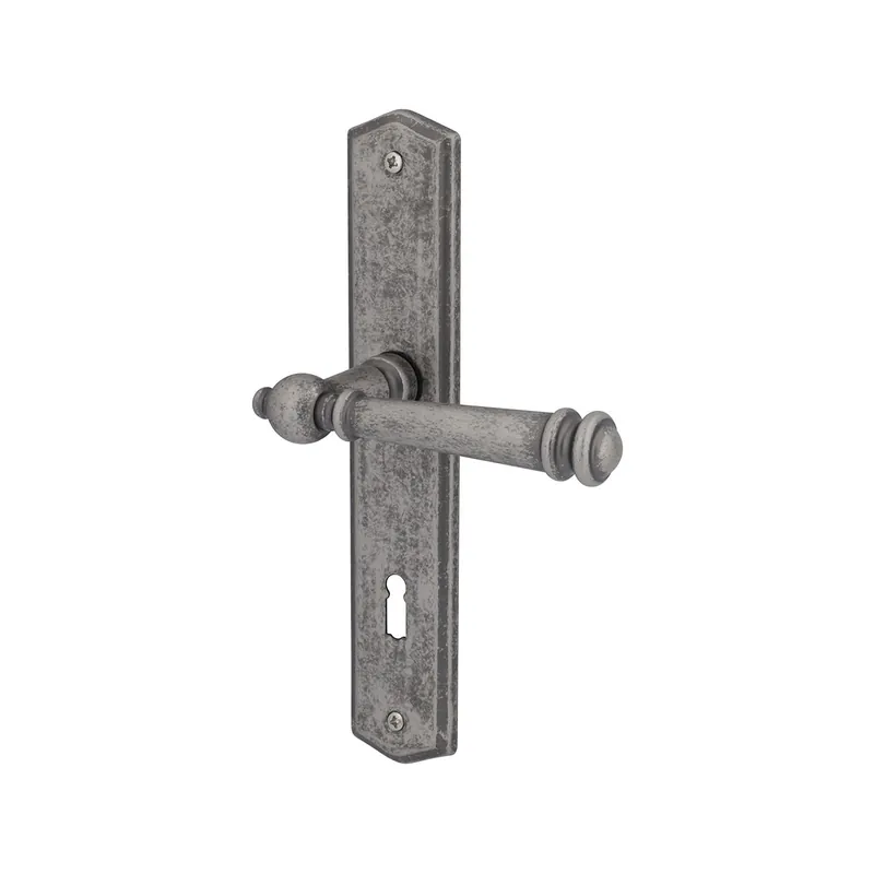 Türgriff Eleganto 594LR Antik silbergrau Echt