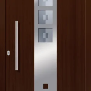 Top-Angebot SecuDoor Design 10620D-2 Kunststoffhaustür Nussbaum