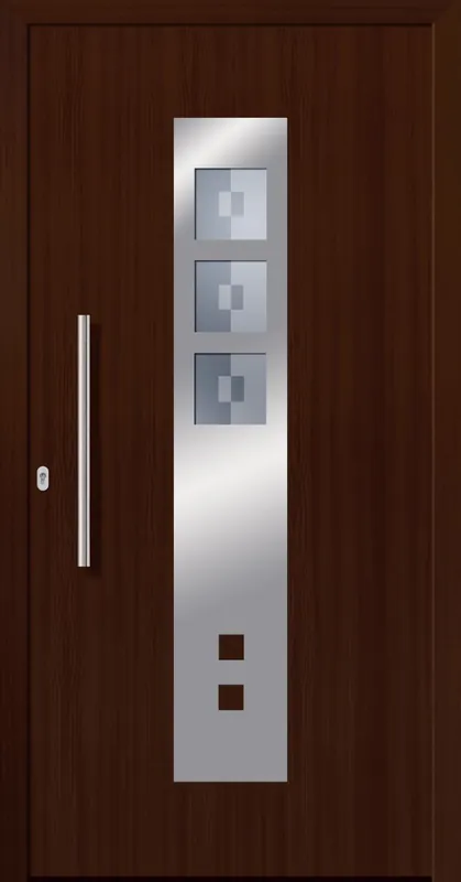 Top-Angebot SecuDoor Design 10620D-2 Kunststoffhaustür Nussbaum
