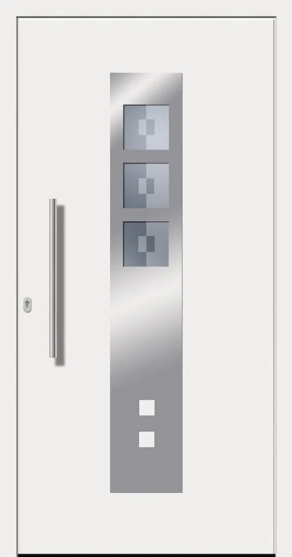 SecuDoor Design 10620D-2 Kunststoffhaustür Weiß Billig