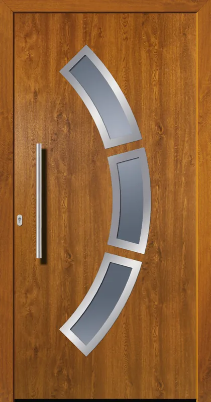 SecuDoor Design 10870D Kunststoffhaustür Golden Oak Heißes Angebot