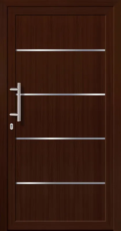 SecuDoor Power 10728P Kunststoffhaustür Nussbaum Neu