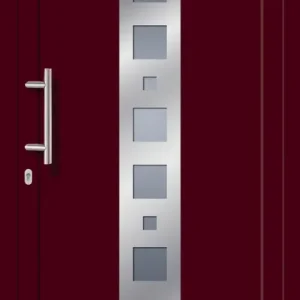 Bestpreis SecuDoor Power 10580P Kunststoffhaustür Weinrot