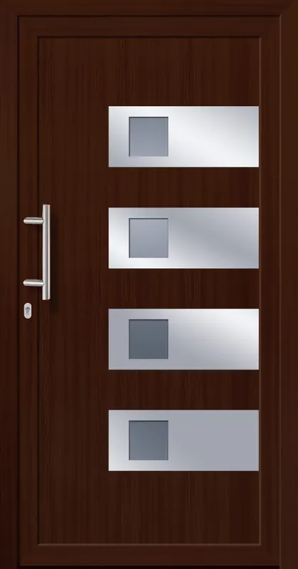 Markenprodukt SecuDoor Power 10805P Kunststoffhaustür Nussbaum
