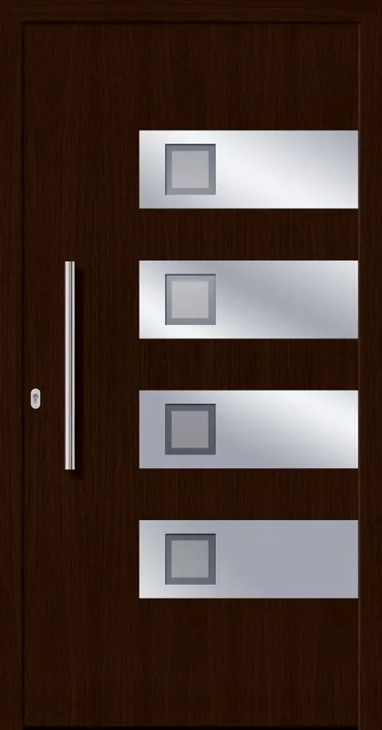 SecuDoor Design 10805D-2 Kunststoffhaustür Mooreiche Sonderangebot