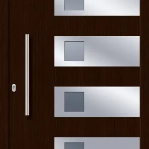 Zertifiziert SecuDoor Design 10805D Kunststoffhaustür Mooreiche