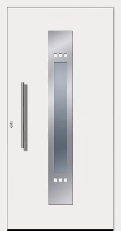 SecuDoor Design 10830D Kunststoffhaustür Weiß Echt