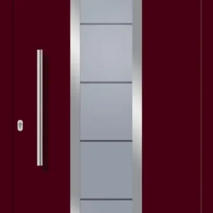 Zertifiziert SecuDoor Design 10840LD-2 Kunststoffhaustür Weinrot