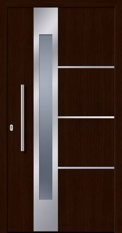 SecuDoor Design 10841D Kunststoffhaustür Mooreiche Neue Ware