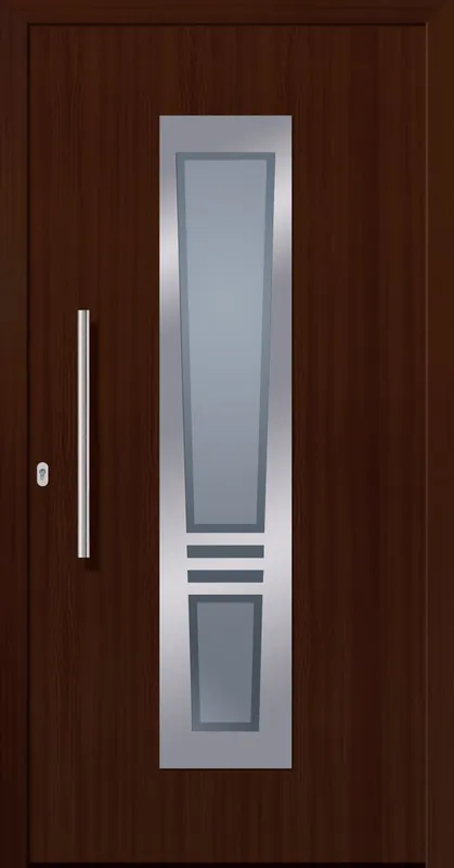 SecuDoor Design 10842D-2 Kunststoffhaustür Nussbaum Bestpreis