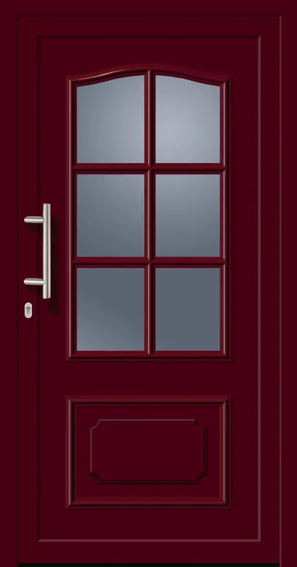 SecuDoor Exclusiv 11020E Kunststoffhaustür Weinrot Preisreduziert