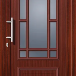 Aktuell SecuDoor Power 11080P Kunststoffhaustür Mahagoni