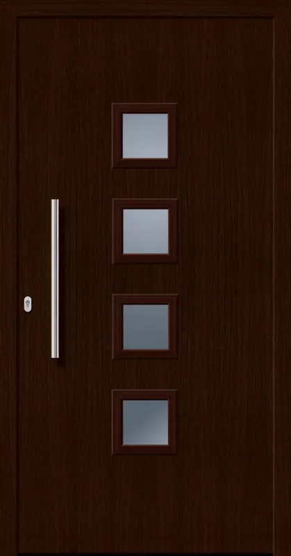 Saisonangebot SecuDoor Design 11040D Kunststoffhaustür Mooreiche