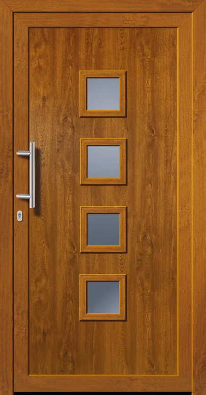 SecuDoor Exclusiv 11040E Kunststoffhaustür Golden Oak Online Kaufen