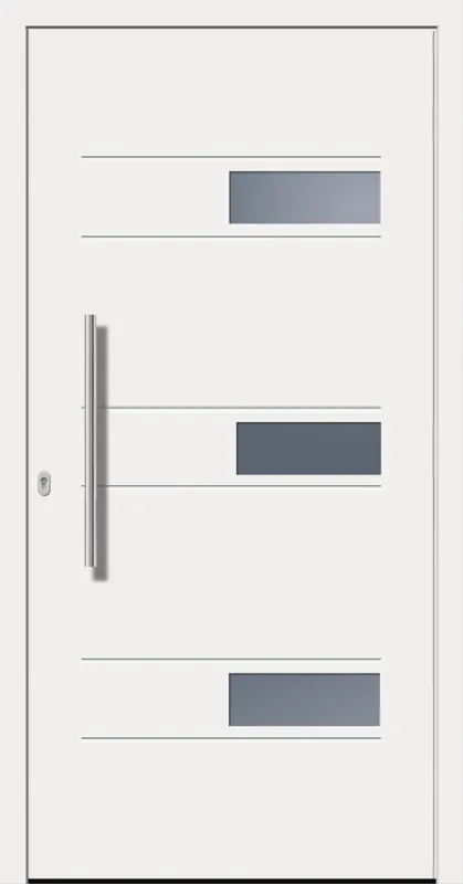 SecuDoor Design 11103D Kunststoffhaustür Weiß Expressversand